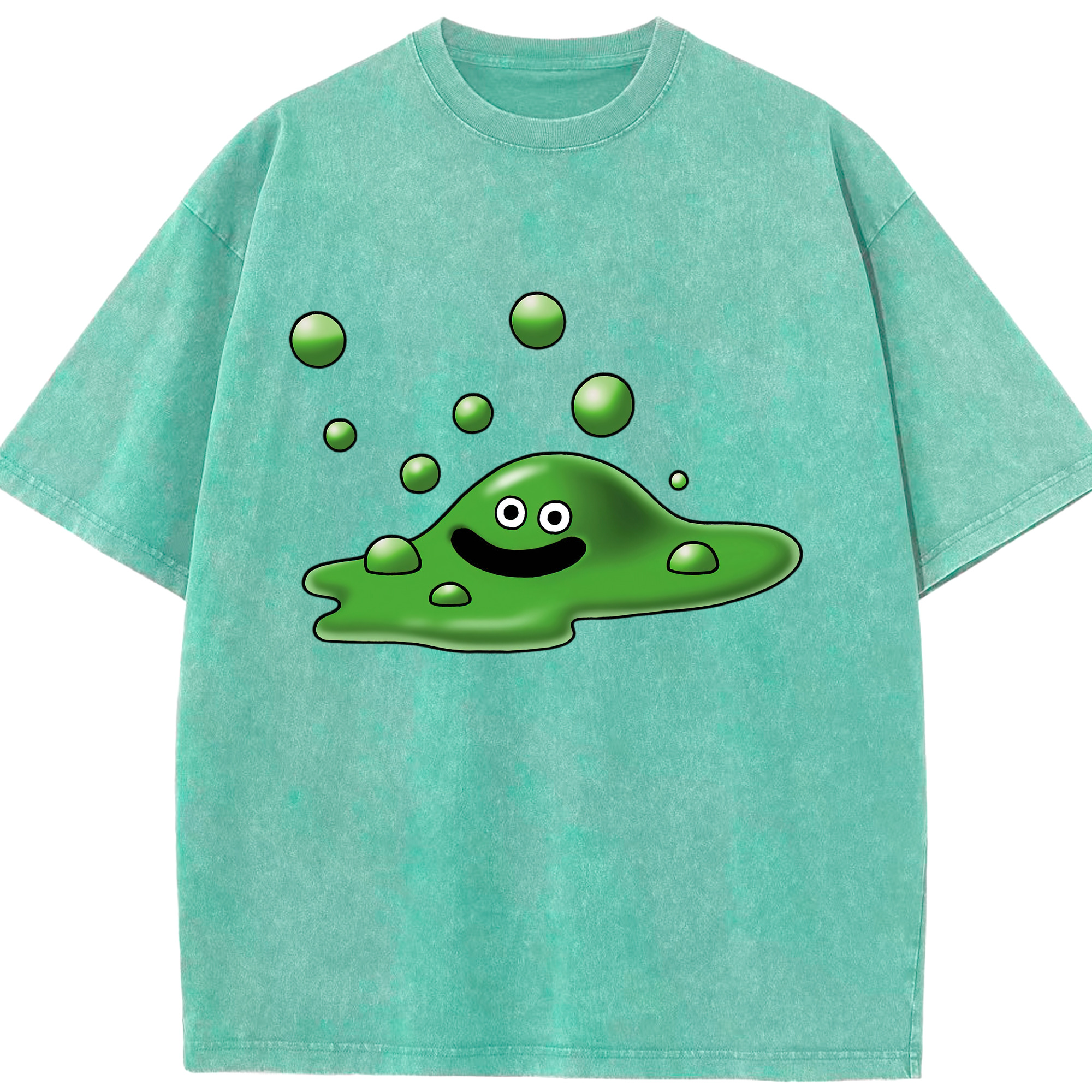 （画像用） ドラゴンクエスト Doragon Kuesuto Dragon Quest 綿100% ヴィンテージ風 半袖Tシャツ（フロントプリント）